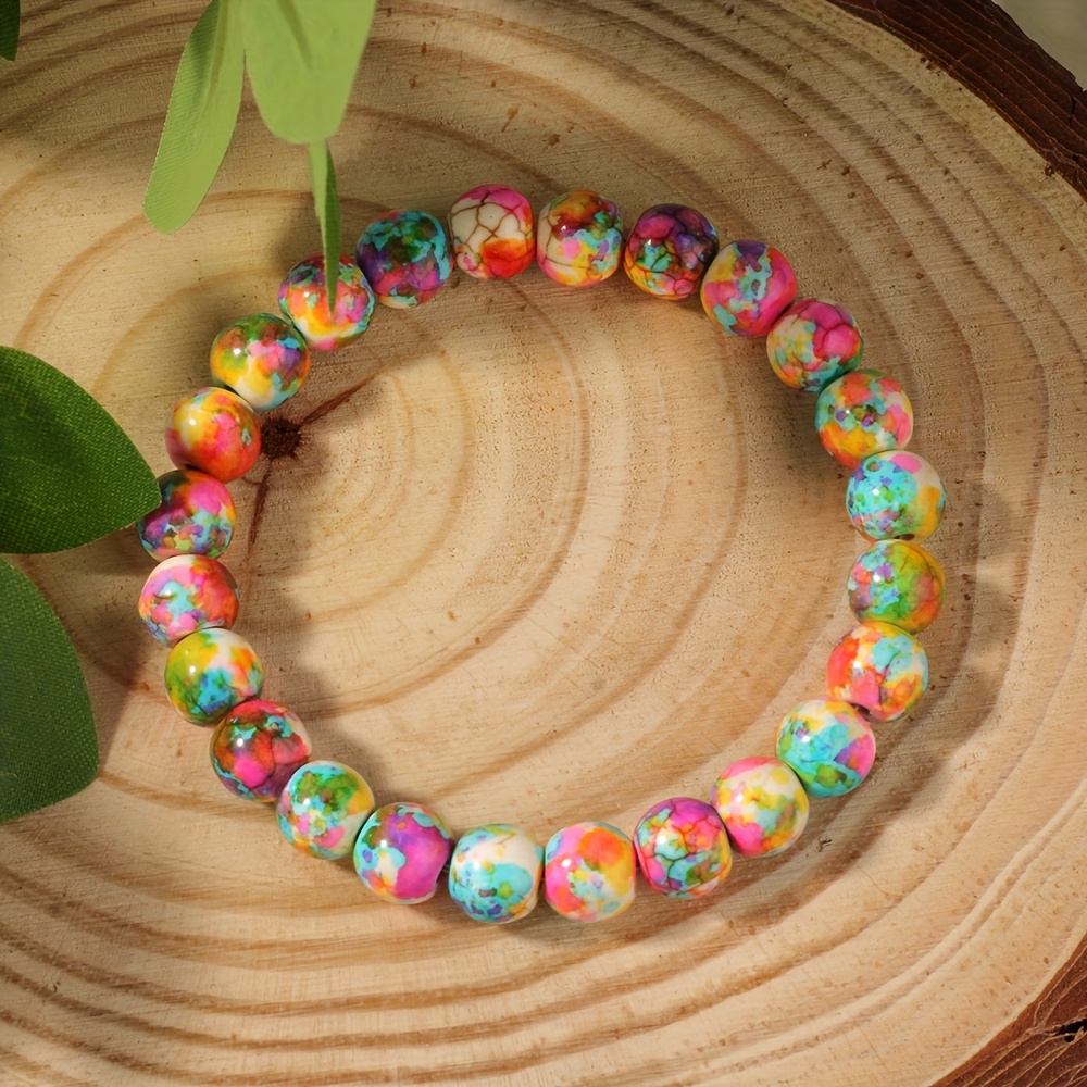 Boho Style Colorful Beaded Bracelet Y2K Inspired